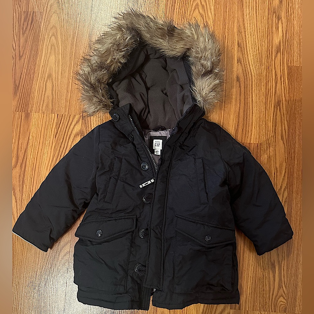 Baby GAP toddler black Jacket Size 4y